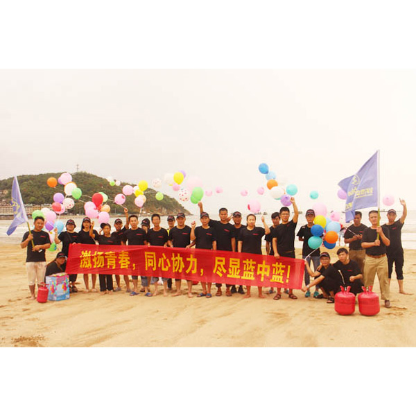 百忙之中，公司組織員工海邊旅游